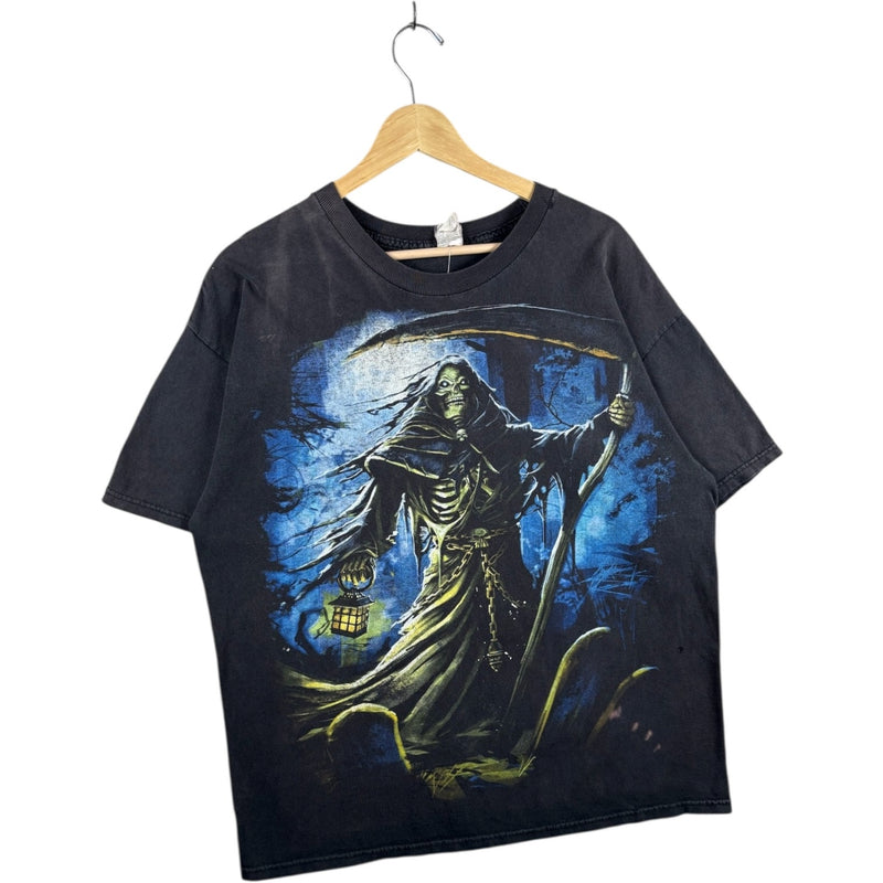 Vintage Grim Reaper Print T-Shirt