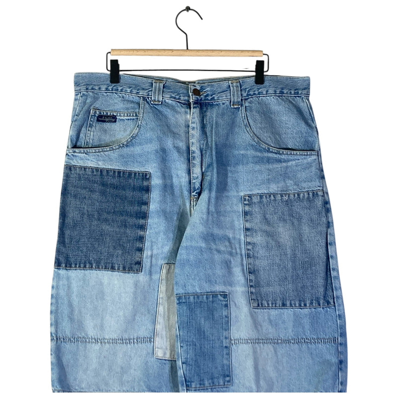 Vintage Patchwork Denim Shorts 36