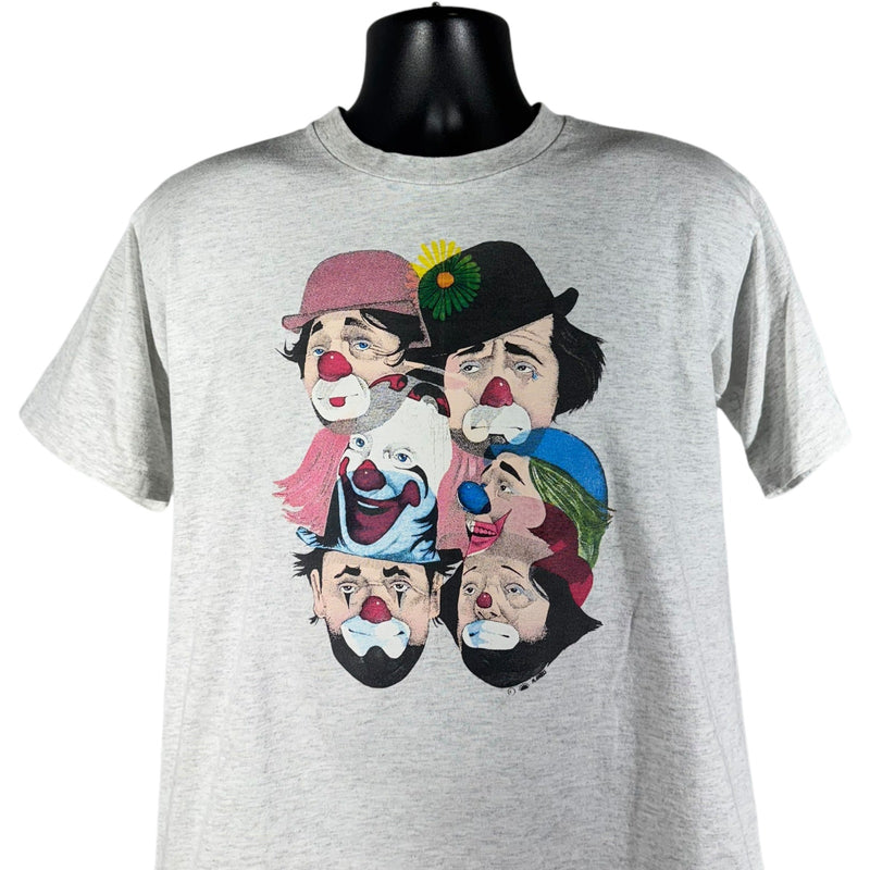 Vintage Salem Sportswear Clown Faces Art Tee