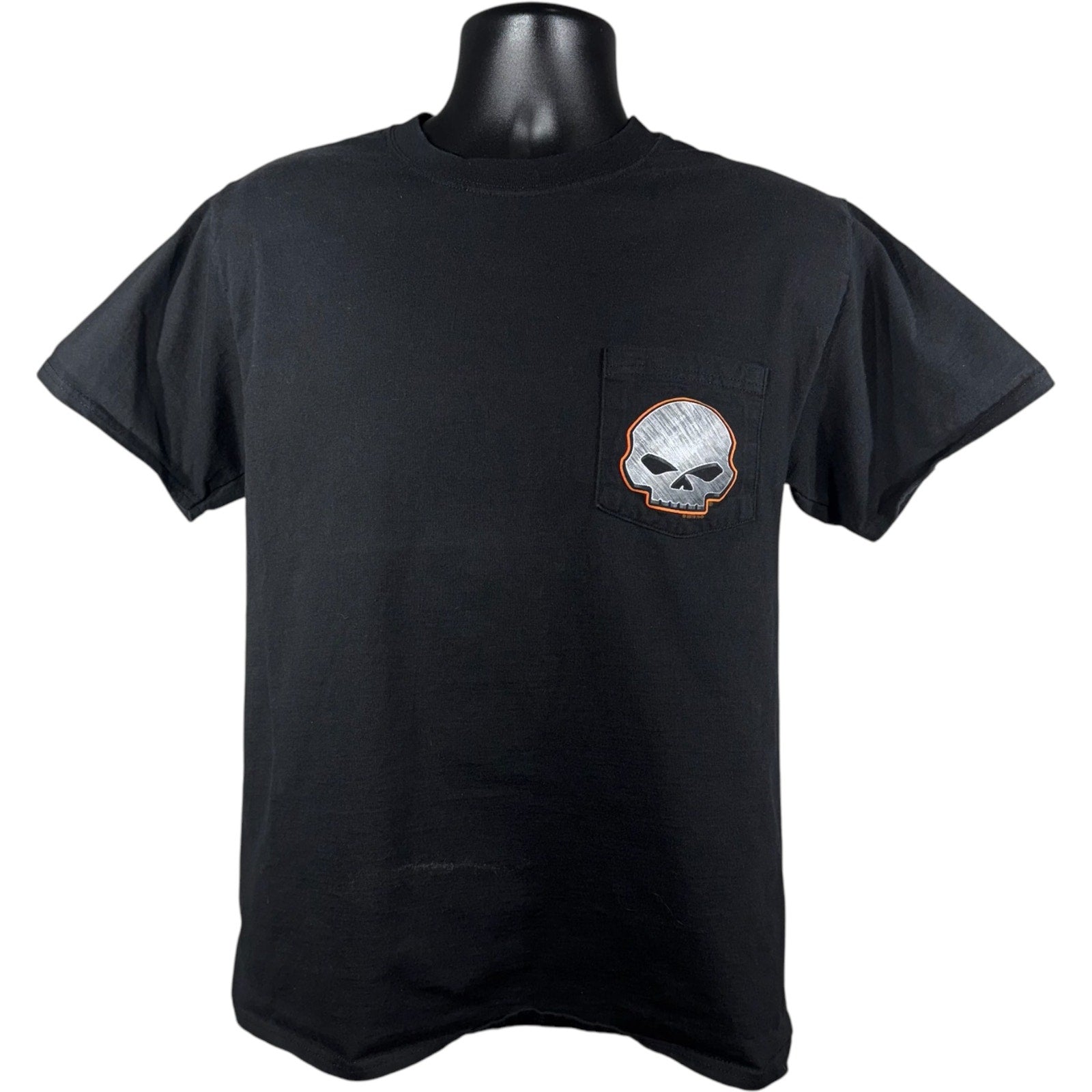 Vintage Harley Davidson Las Vegas Skull Double Sided Tee