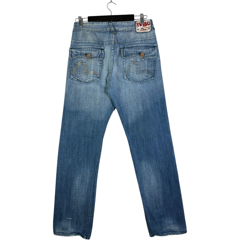 Vintage Slim Y2K Printed Denim Jeans 32