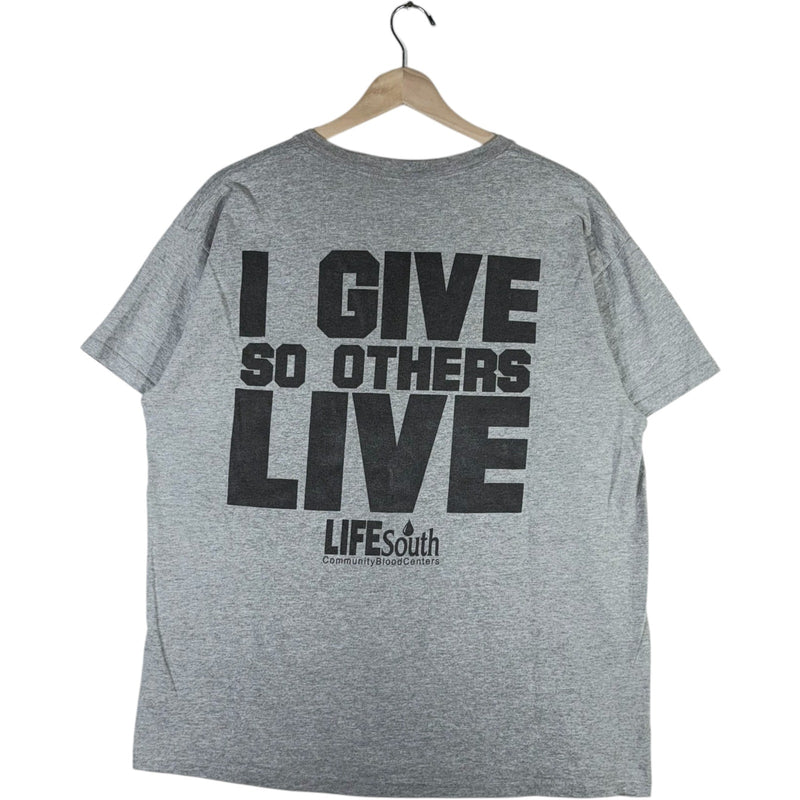 Vintage Bleed Orange & Blue I Give So Others Live Tee
