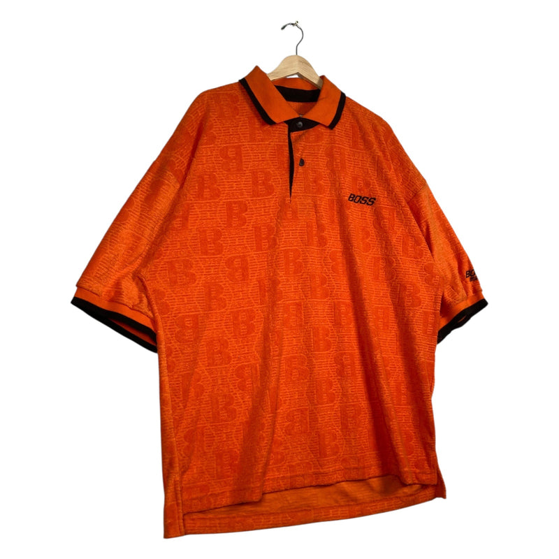 Vintage BOSS Logo Henley Shirt