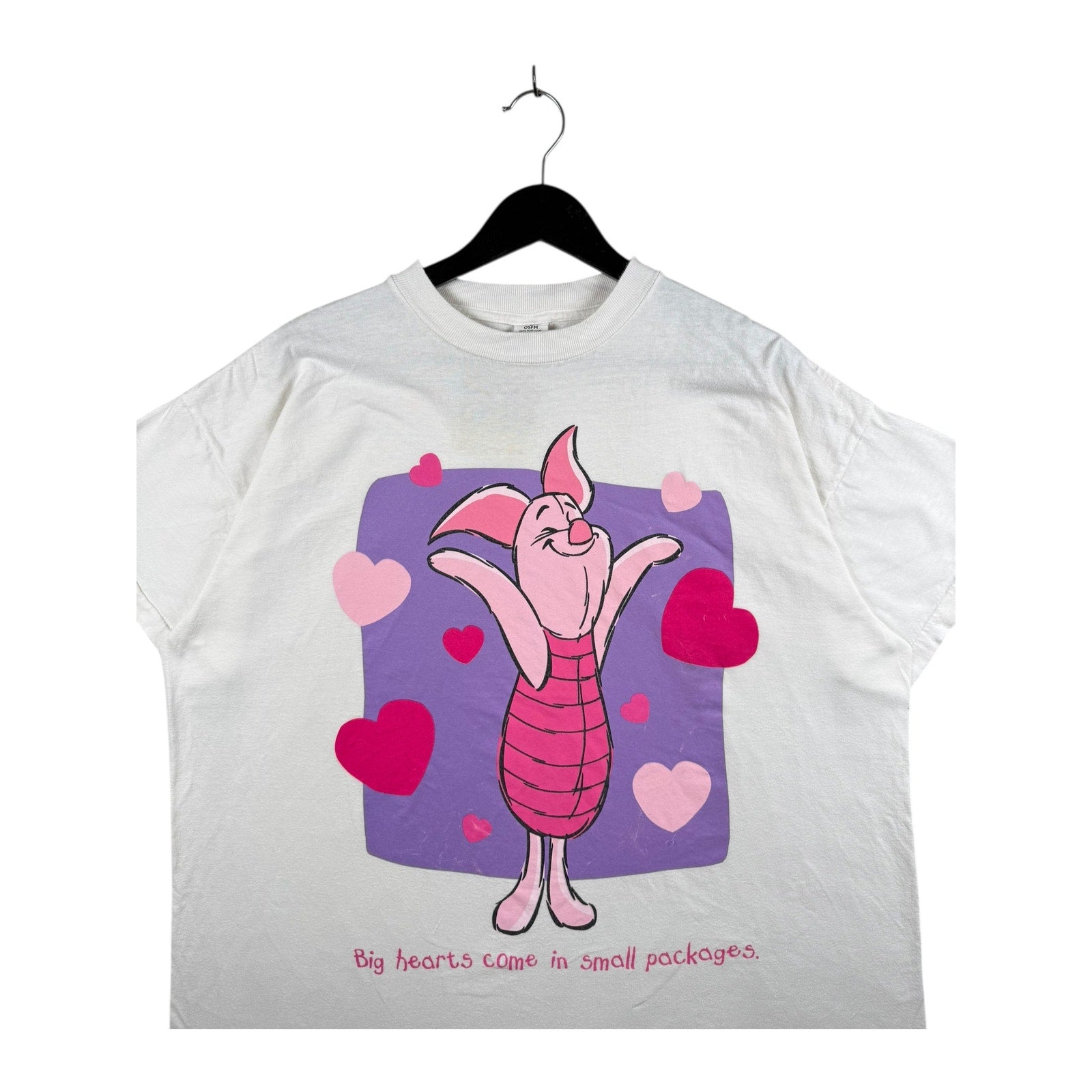 Vintage Disney Piglet Big Hearts Come In Small Women's T-Shirt