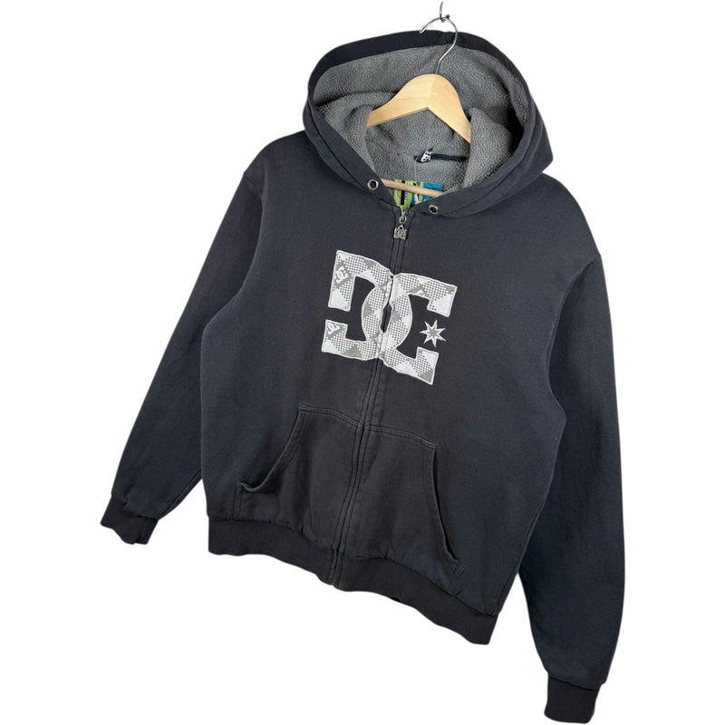 Vintage DC Logo Full Zip Sherpa Lined Hoodie