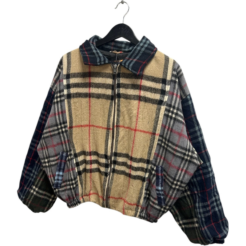Vintage Bootleg Burberry Patchwork Full Zip Light Jacket