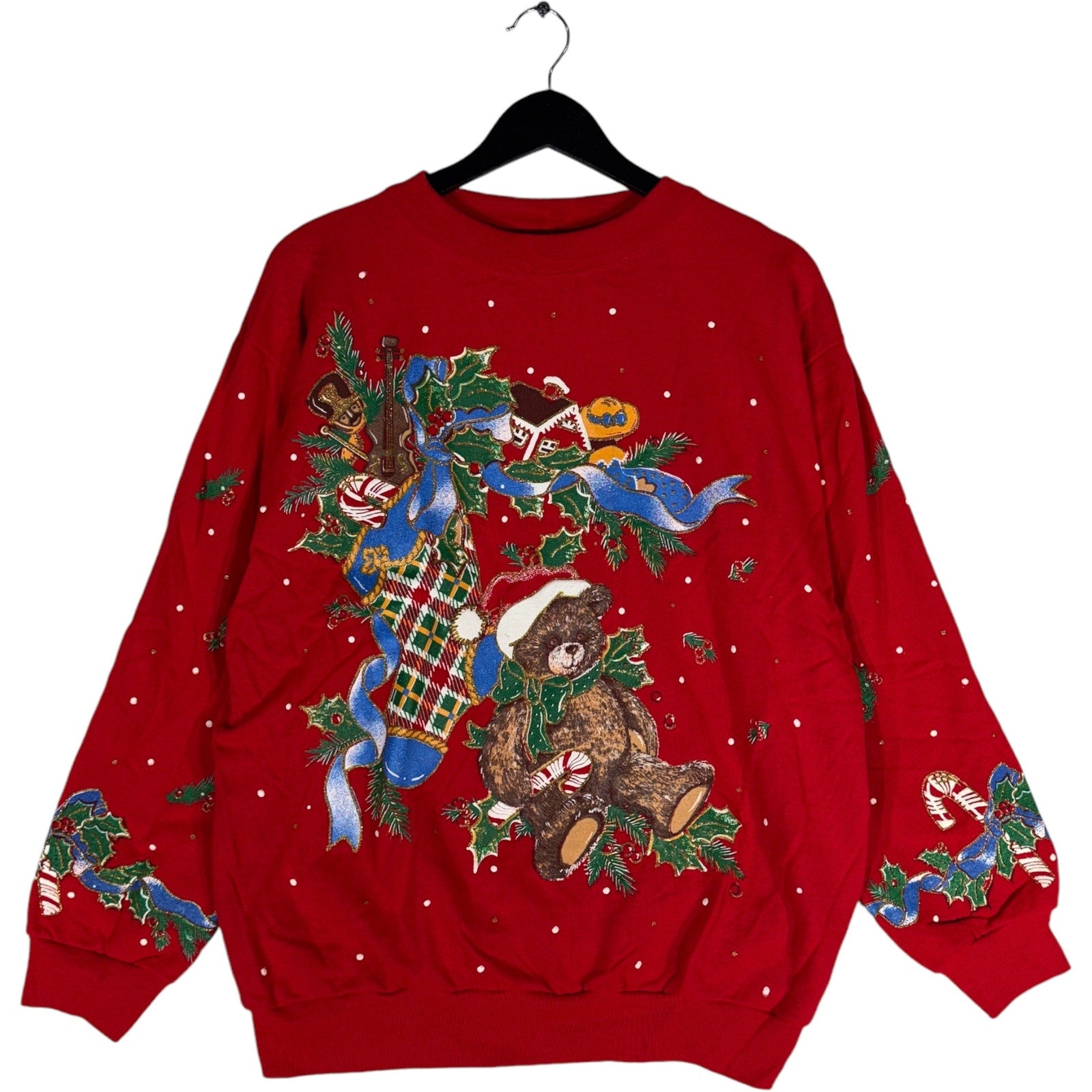 Vintage Christmas Bear Holiday Crewneck 90s