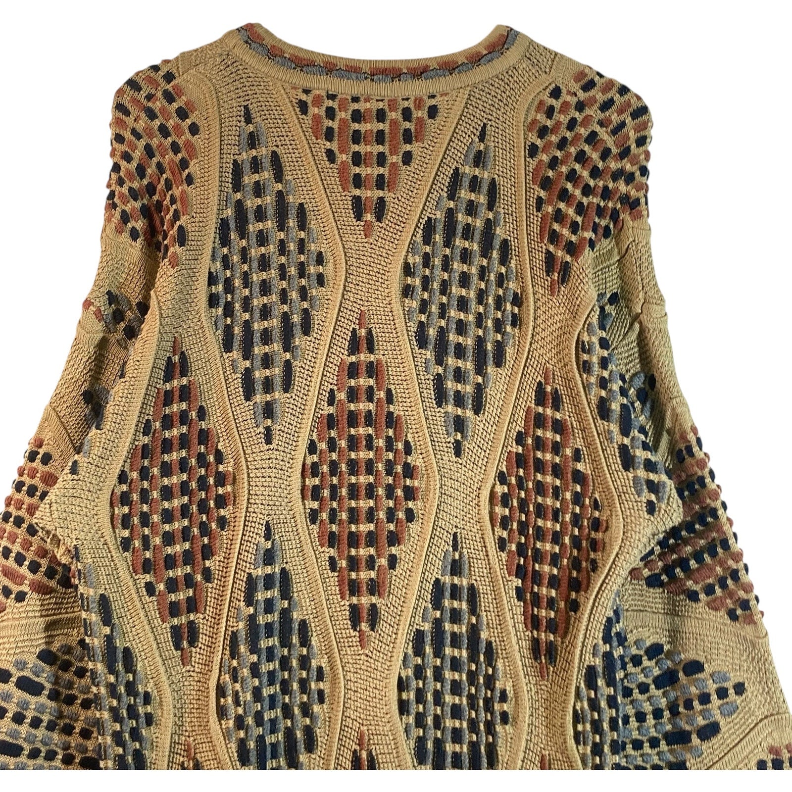 Vintage Coogi 3D Abstract Knit Sweater