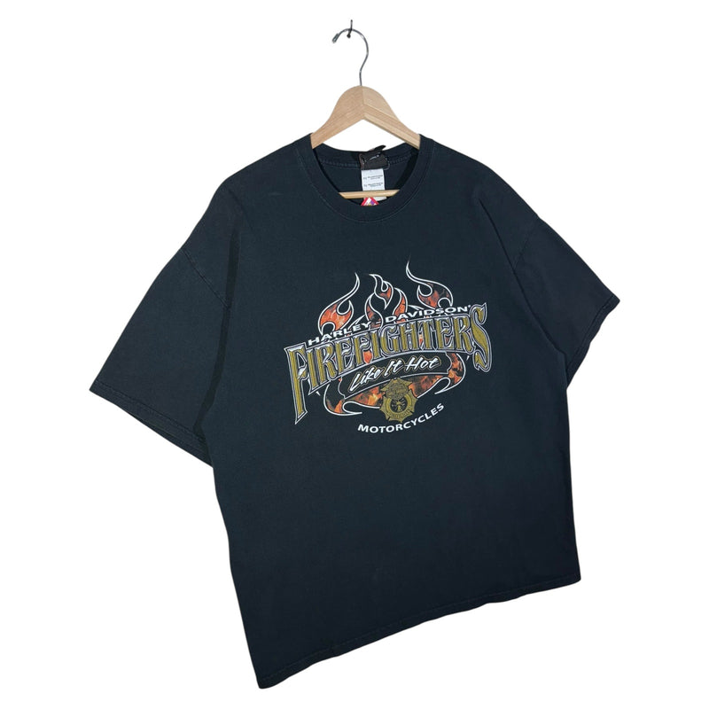 Vintage Harley Davidson Firefighters Like It Hot T-Shirt