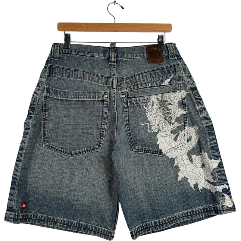 Y2K Jnco Jeans Dragon Denim Shorts 20H