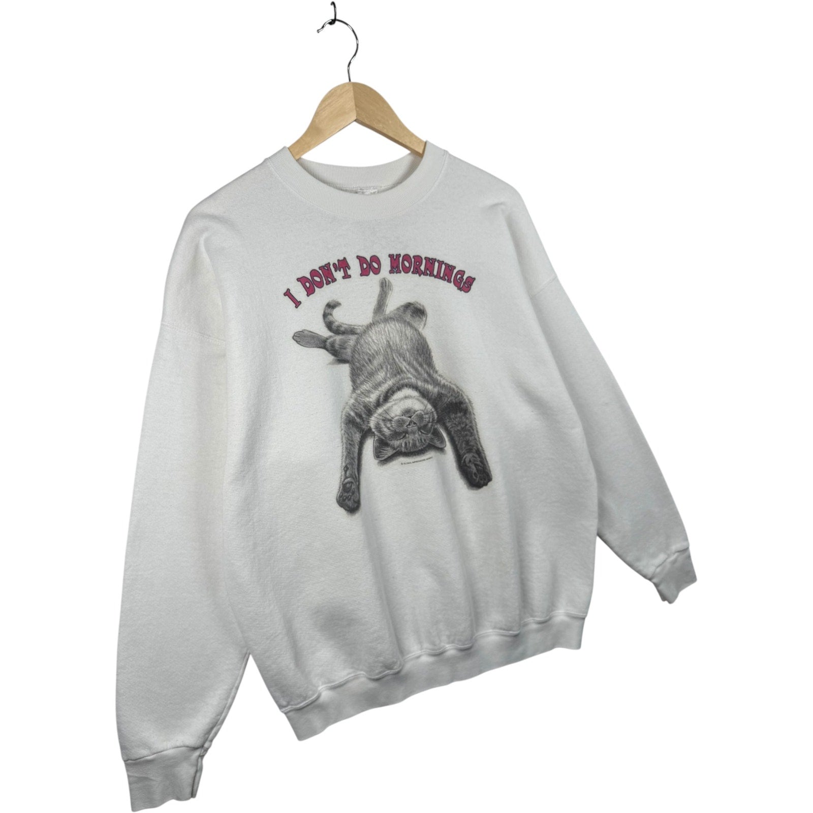 Vintage I Don't Do Mornings Sweatshirt Crewneck