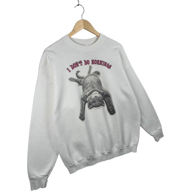 Vintage I Don't Do Mornings Sweatshirt Crewneck