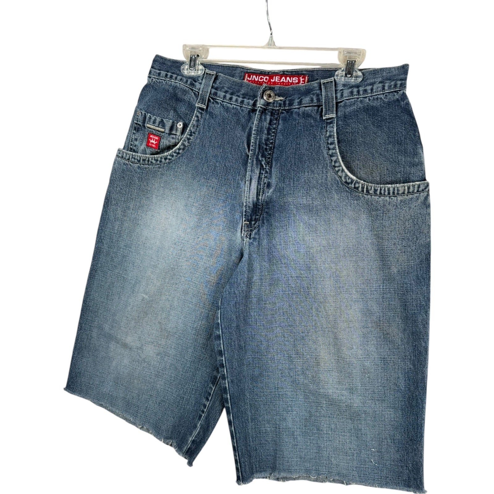 Vintage JNCO Raw Hem Baggy Denim Shorts 36