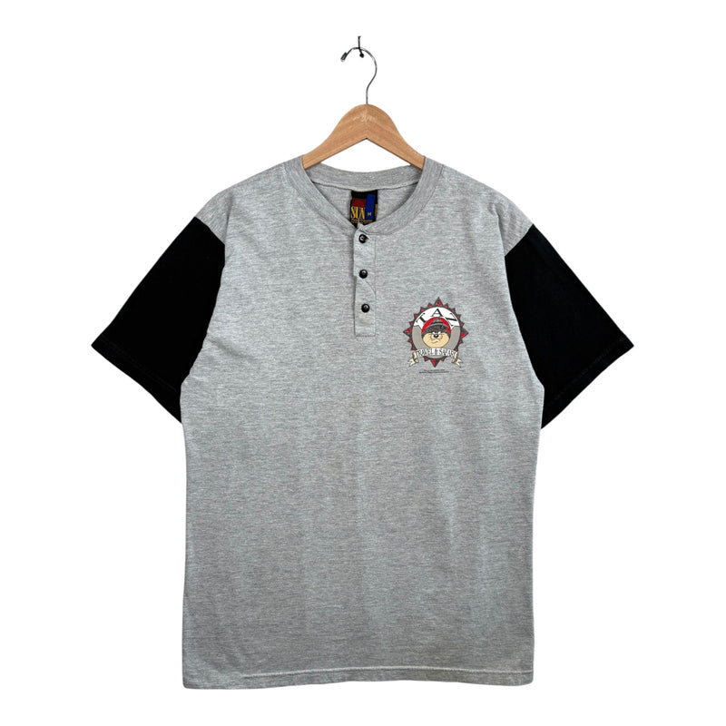 Vintage Looney Tunes Taz Travel & Safari Henley T-Shirt
