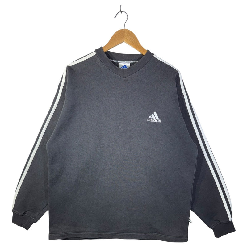 Vintage Adidas Chest Logo V-neck Sweatshirt