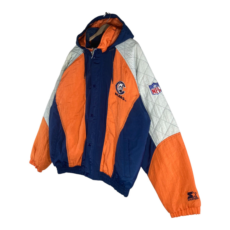 Vintage Starter Chicago Bears NFL Hooded Quilted Jacket