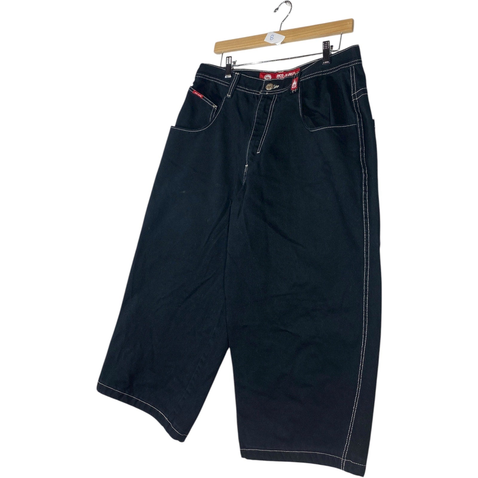 Vintage JNCO Embroidered Logo Denim Wide Shorts 34