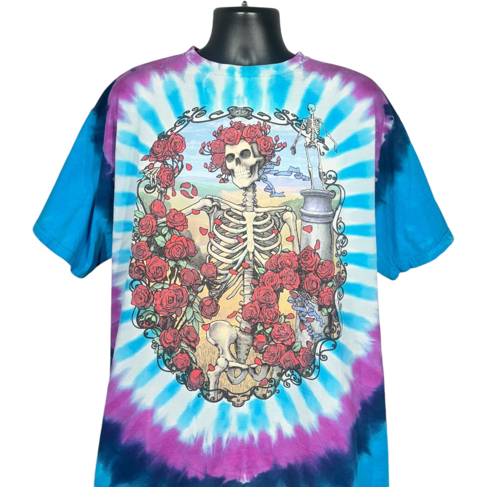 Vintage Liquid Blue Grateful Dead  "20 Years" Tie Dye Tee