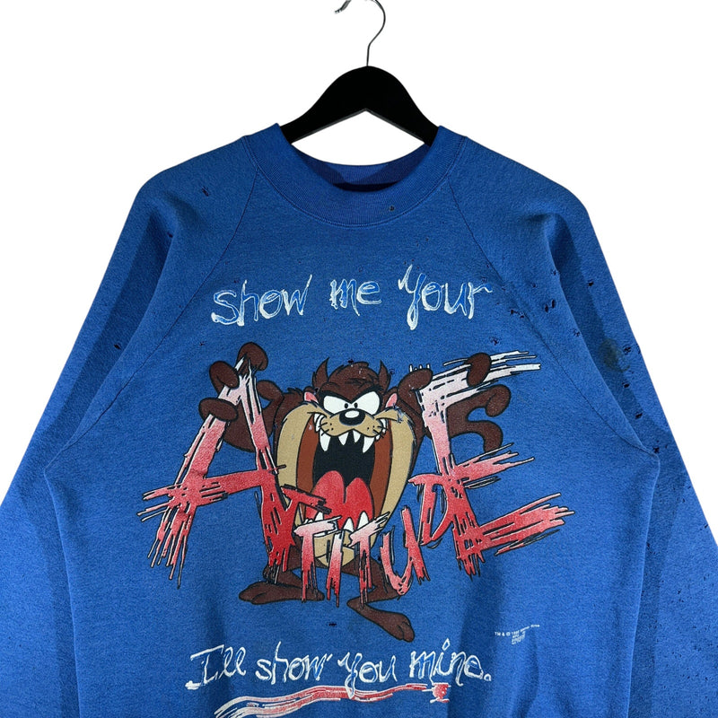 Vintage Looney Tunes "Show Me Your Attitude" Taz Crewneck