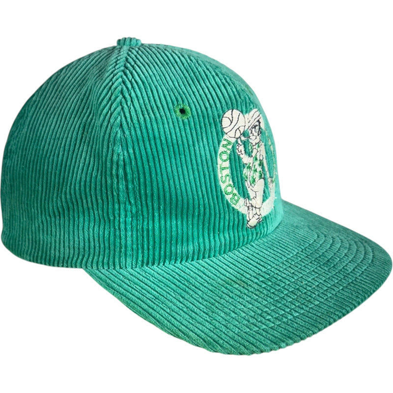 Vintage NBA Boston Celtics Corduroy Snapback Hat 90s