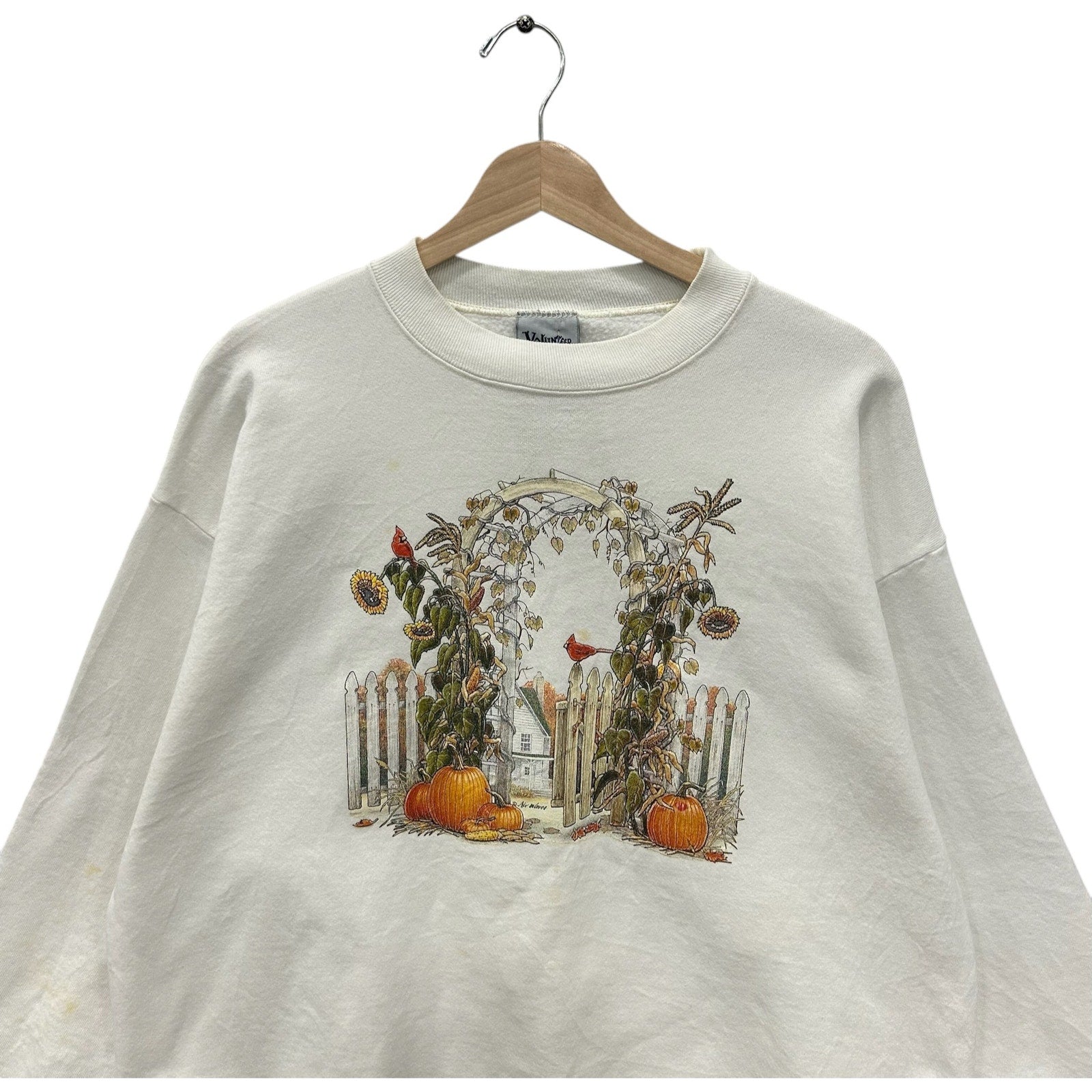 Vintage Fall Nature Portrait Crewneck 90s