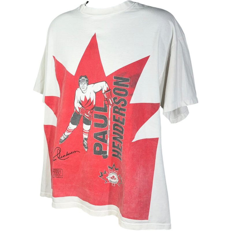 Vintage Canada Hockey Paul Anderson # 19 Anniversary Tee 90s