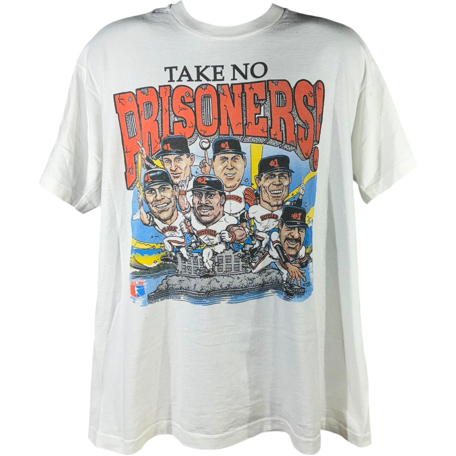 Vintage San Francisco Giants "Take No Prisoners" Caricature Tee 90s