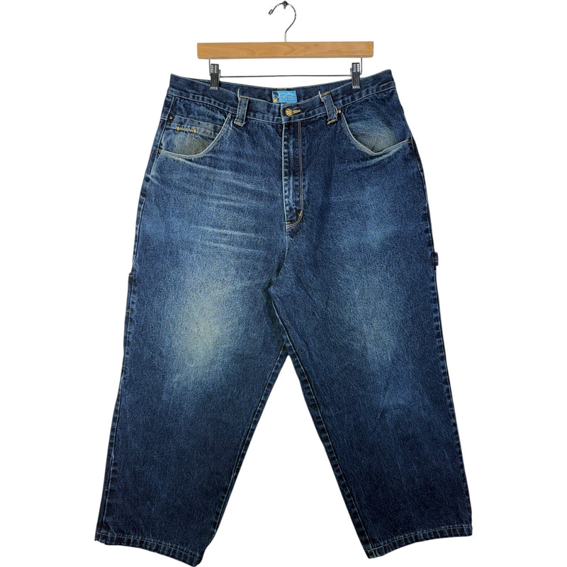 Vintage Cropped Raw Blue Carpenter Denim Jeans 38x26
