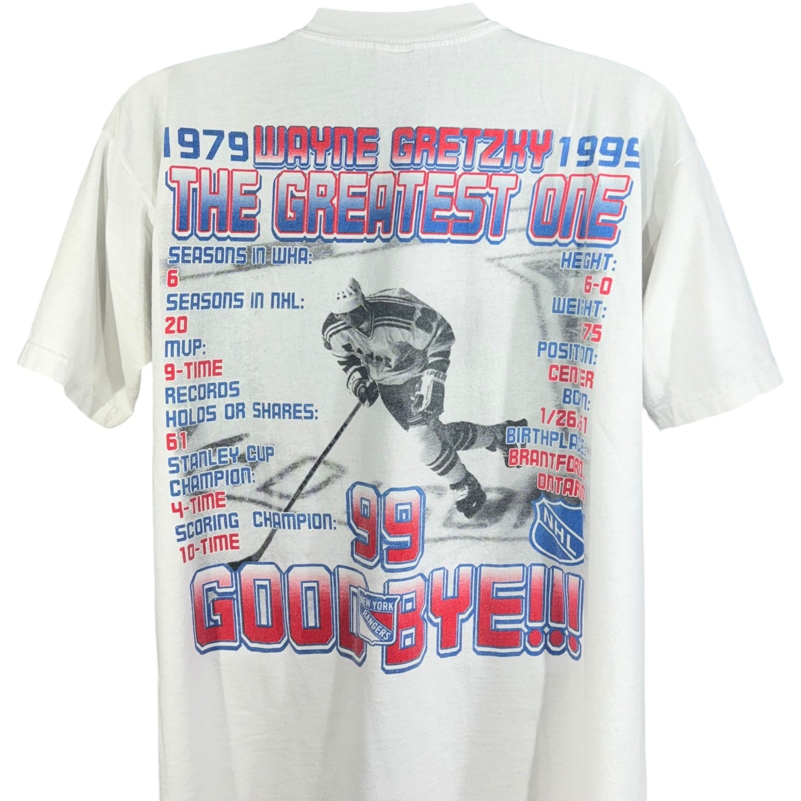 Vintage New York Rangers "Goodbye Wayne Gretzky" Tee