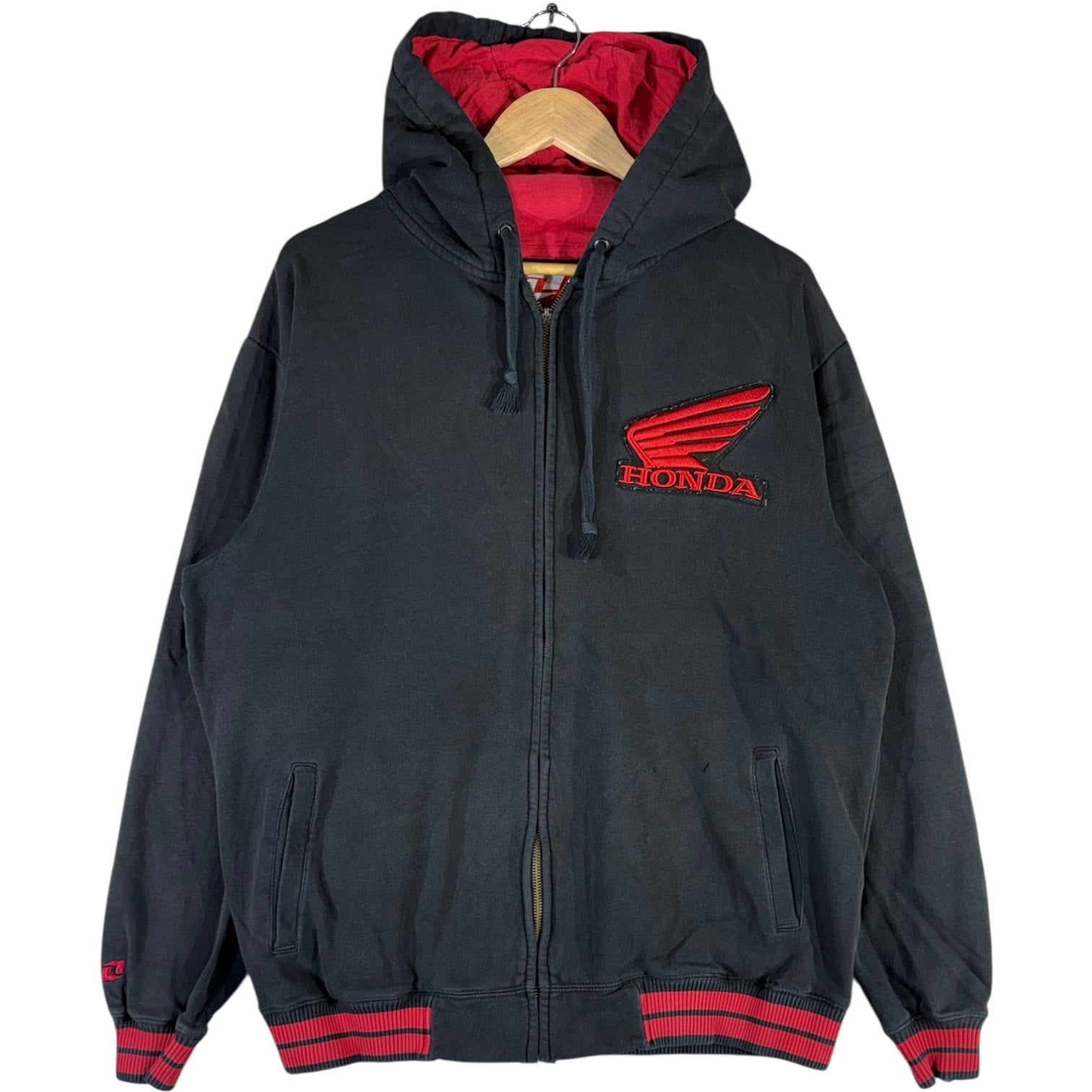 Vintage Honda Racing Zip-Up Hoodie