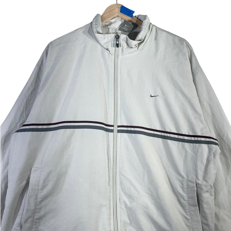 Vintage Nike Stripe Full Zip Windbreaker Jacket
