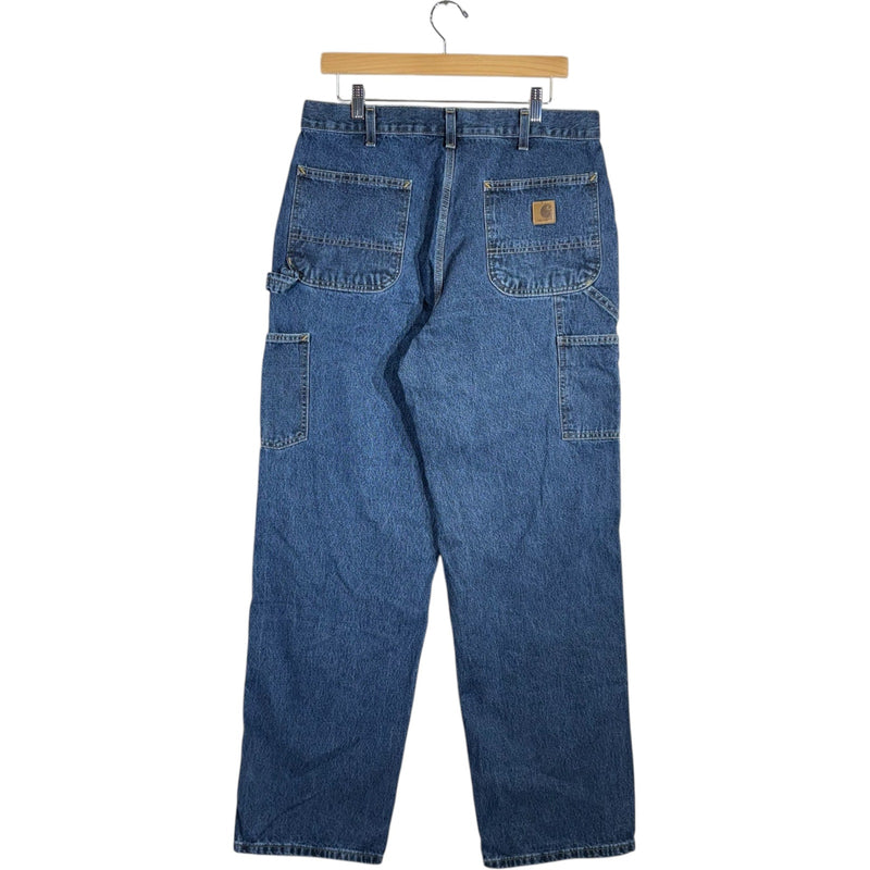 Vintage Carhartt Loose Fit Denim Carpenter Pants 34x32