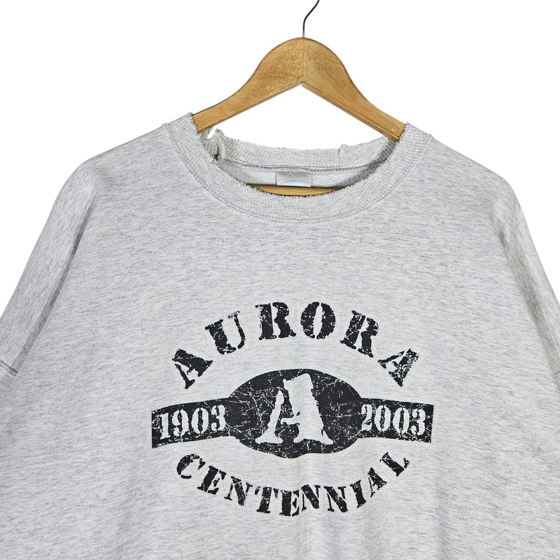 Vintage Aurora Centennial Spellout Crewneck 00s