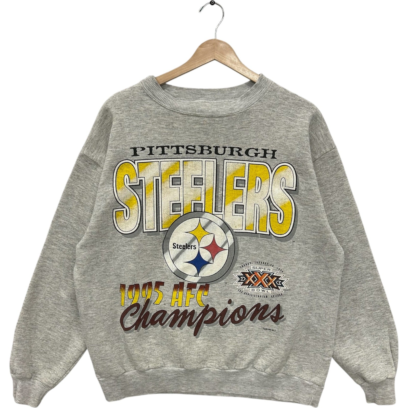 Vintage Pittsburgh Steelers AFC Champions NFL Crewneck 1995