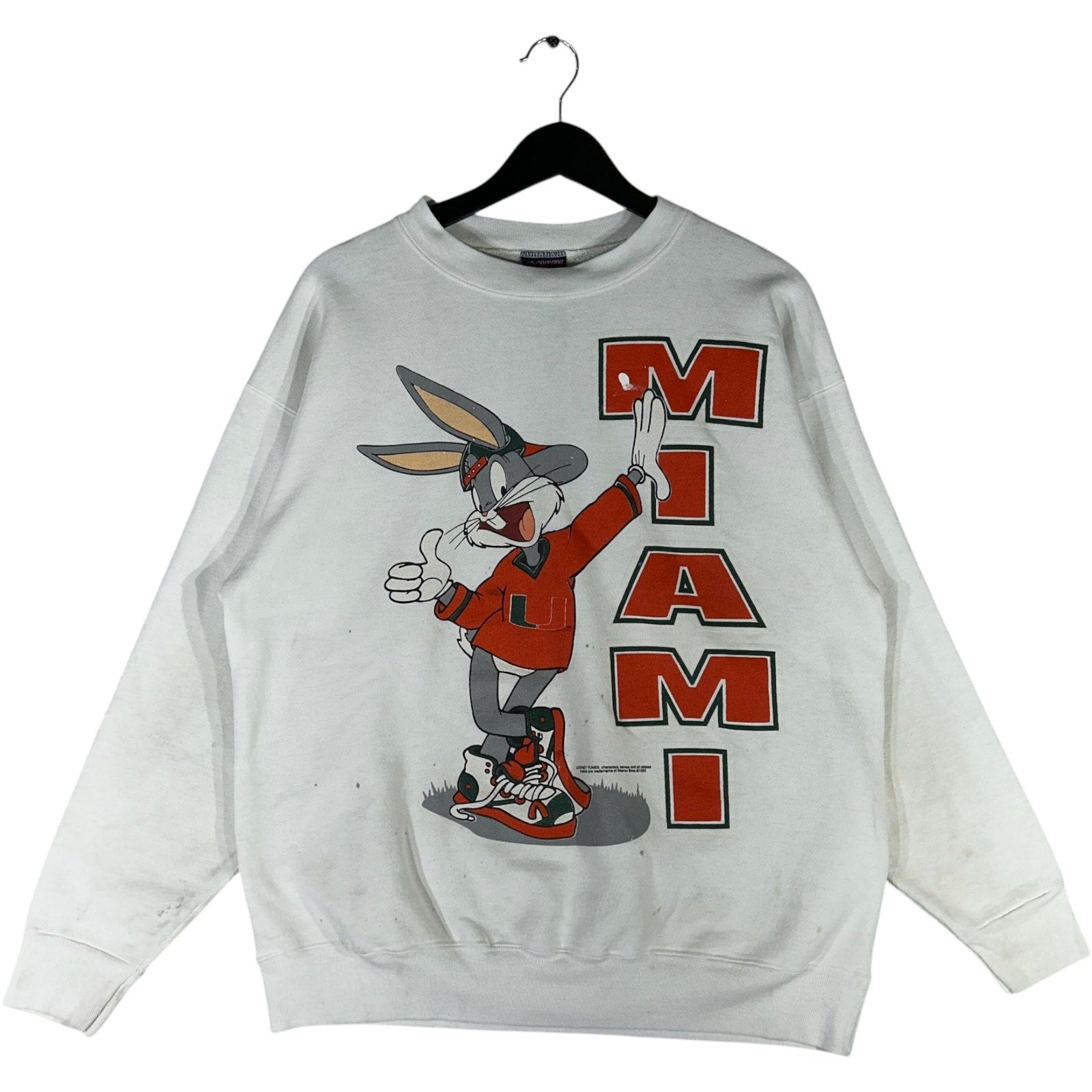 Vintage University of Miami Bugs Bunny Crewneck