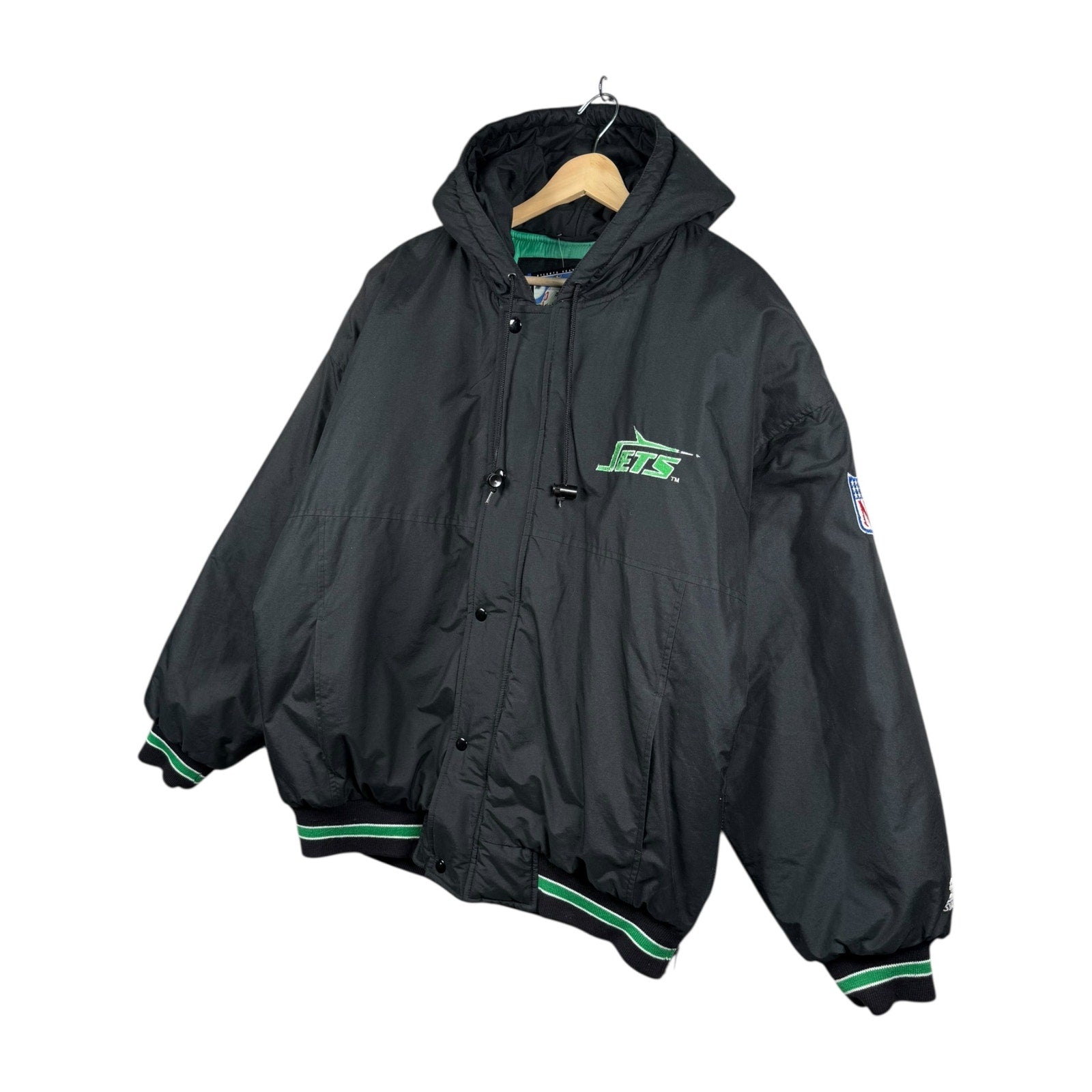 Vintage Starter New York Jets NFL Hooded Bomber Jacket