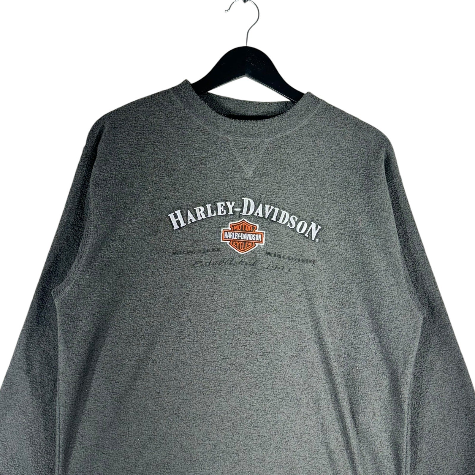 Vintage Harley Davidson Milwaukee, WI Fleece Crewneck