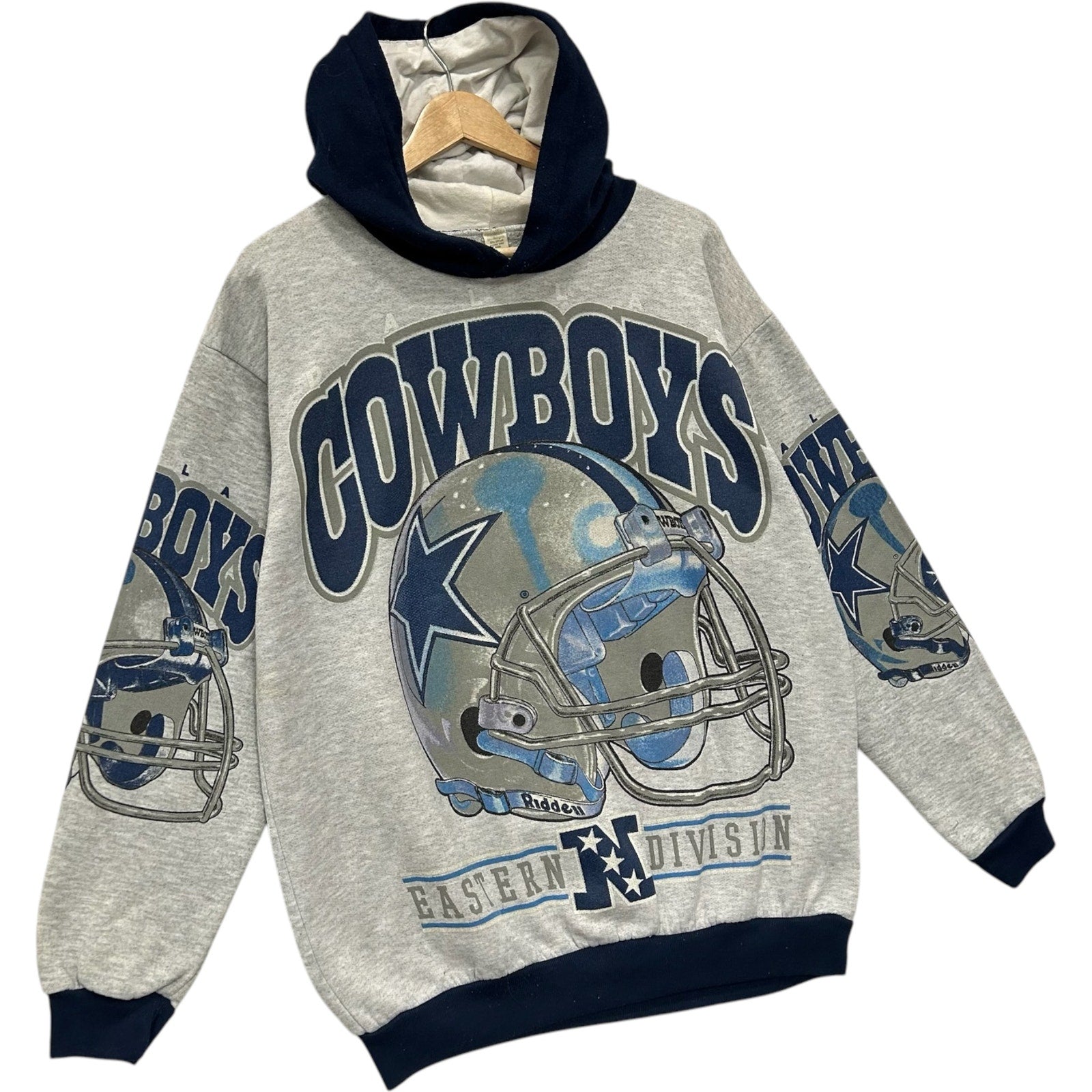 Vintage Dallas Cowboys Big Helmet AOP Hoodie