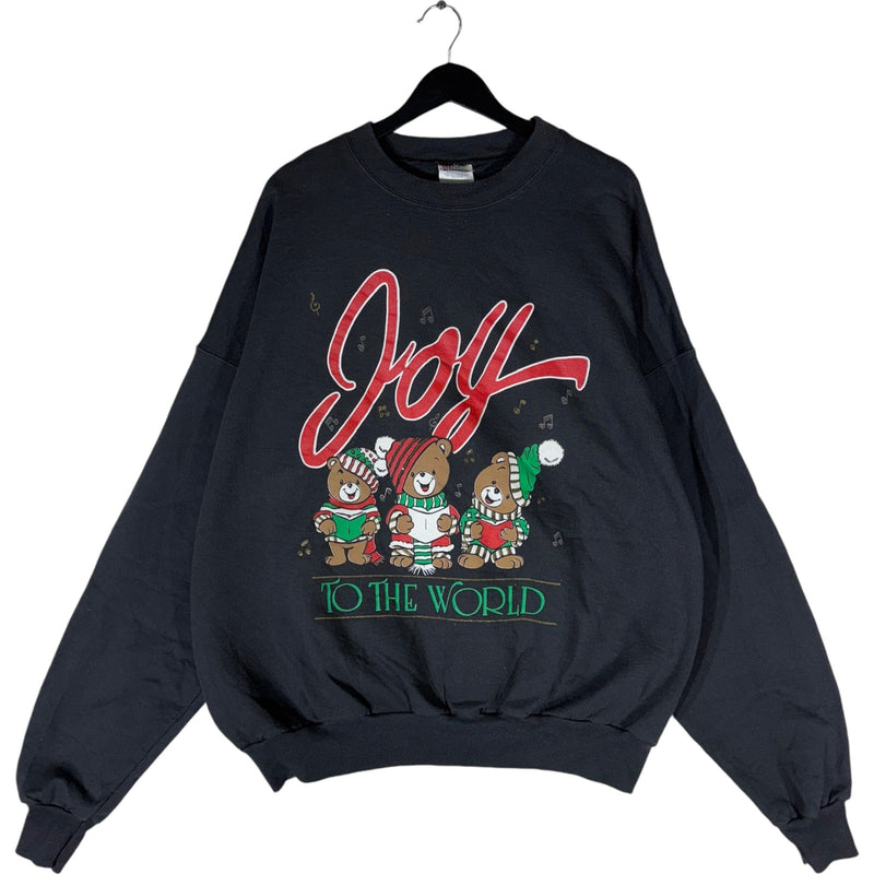 Vintage "Joy To The World" Christmas Bears Crewneck