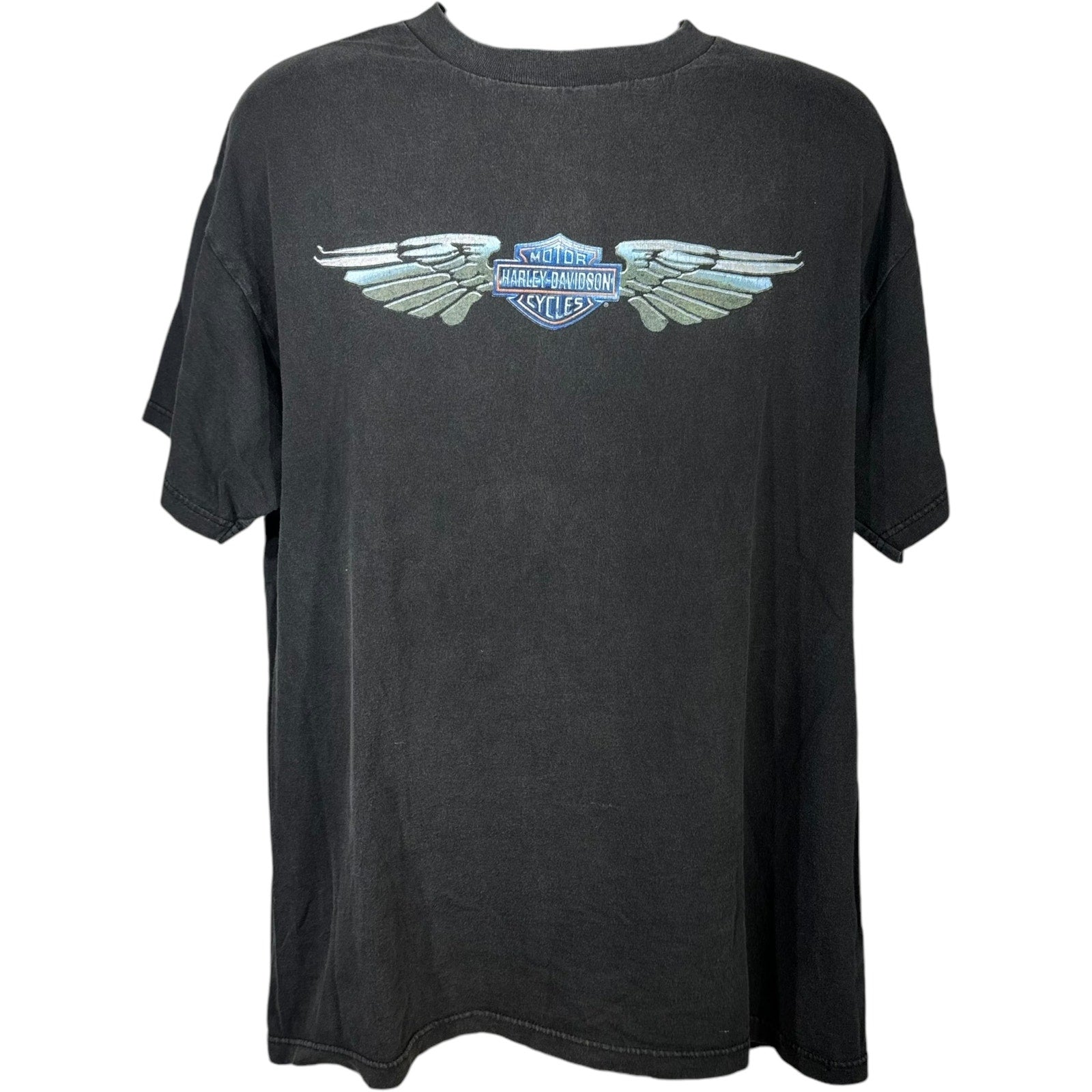 Vintage Harley Davidson Wings Emblem Logo Tee