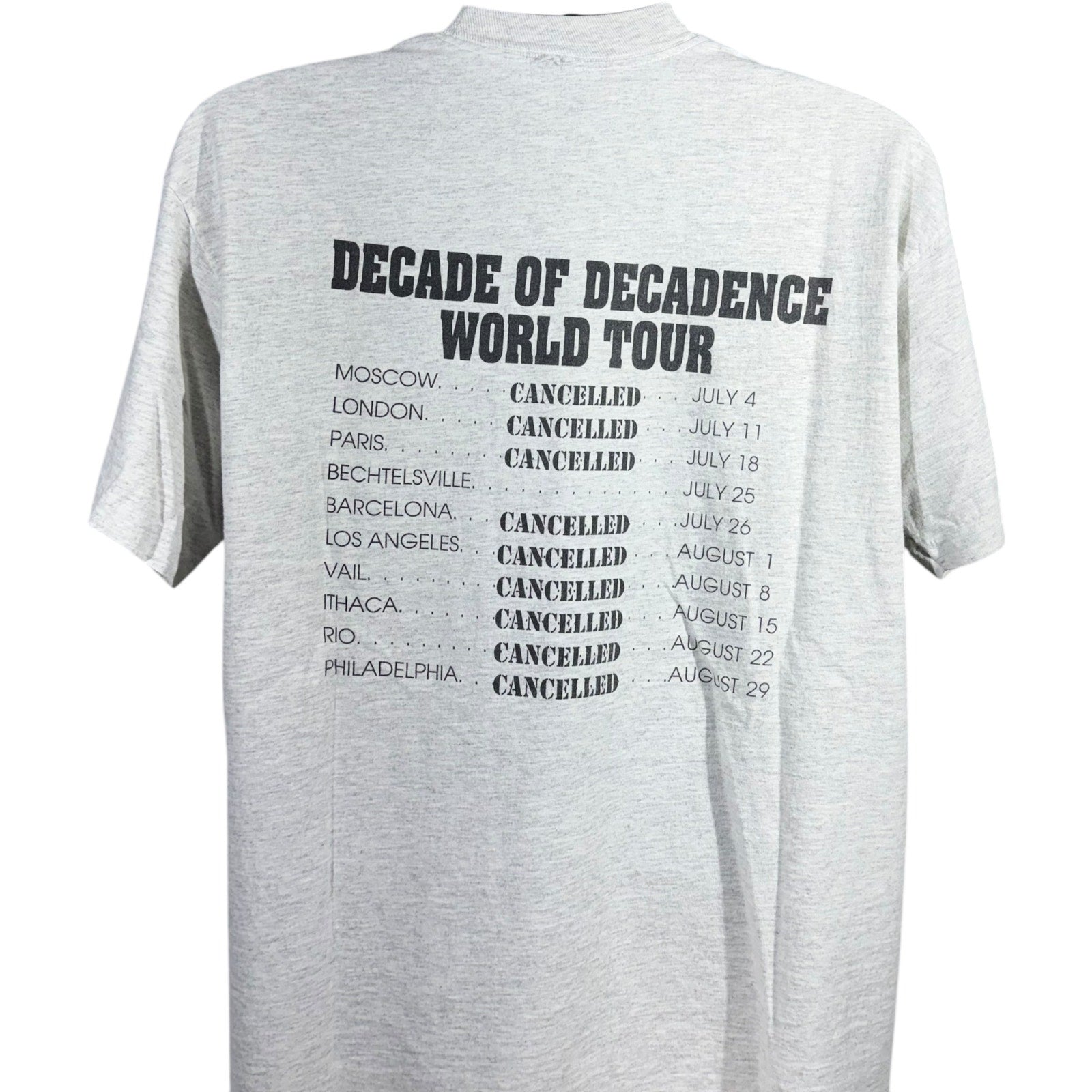 Vintage Ned Zeppelin Decades Of Decedance Tour Parody Tee