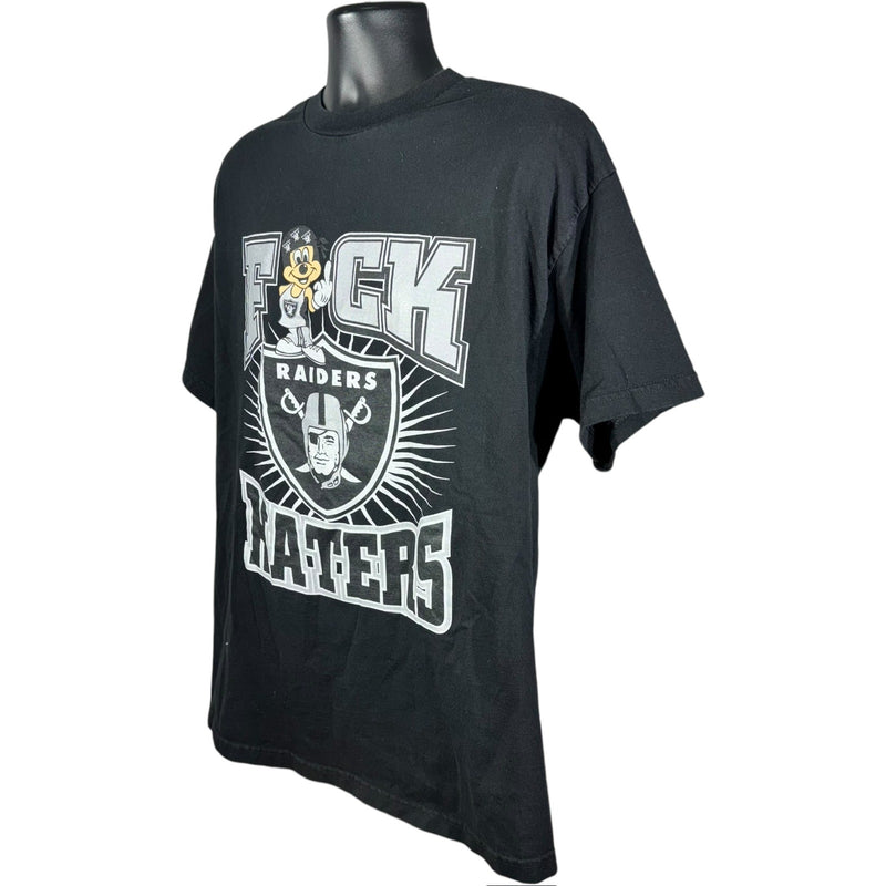 Vintage "F*ck Raiders Haters" Silver and Black Club NFL Tee