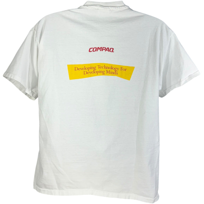 Vintage Compaq "Whos Driving The Bus?" Tee