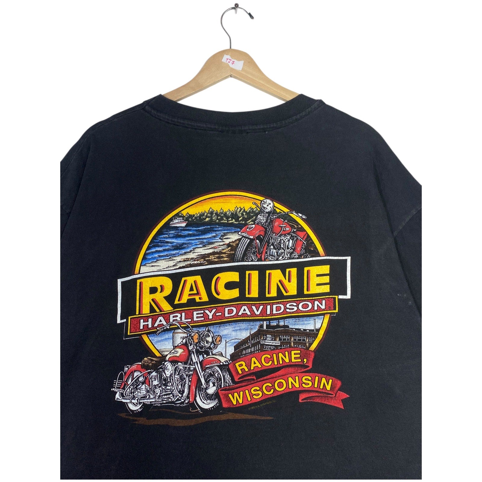 Vintage Harley Davidson Racine Motorcycle Graphic T-Shirt