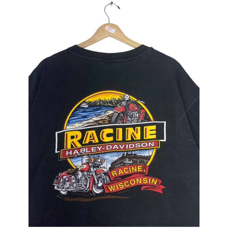 Vintage Harley Davidson Racine Motorcycle Graphic T-Shirt