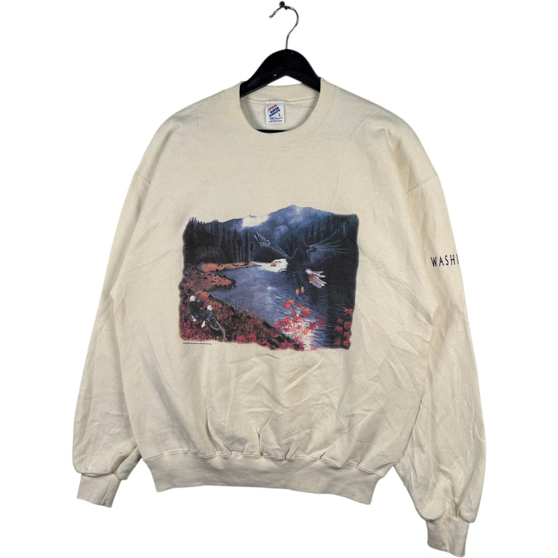 Vintage "Washington" Eagle Nature Crewneck 90s Large