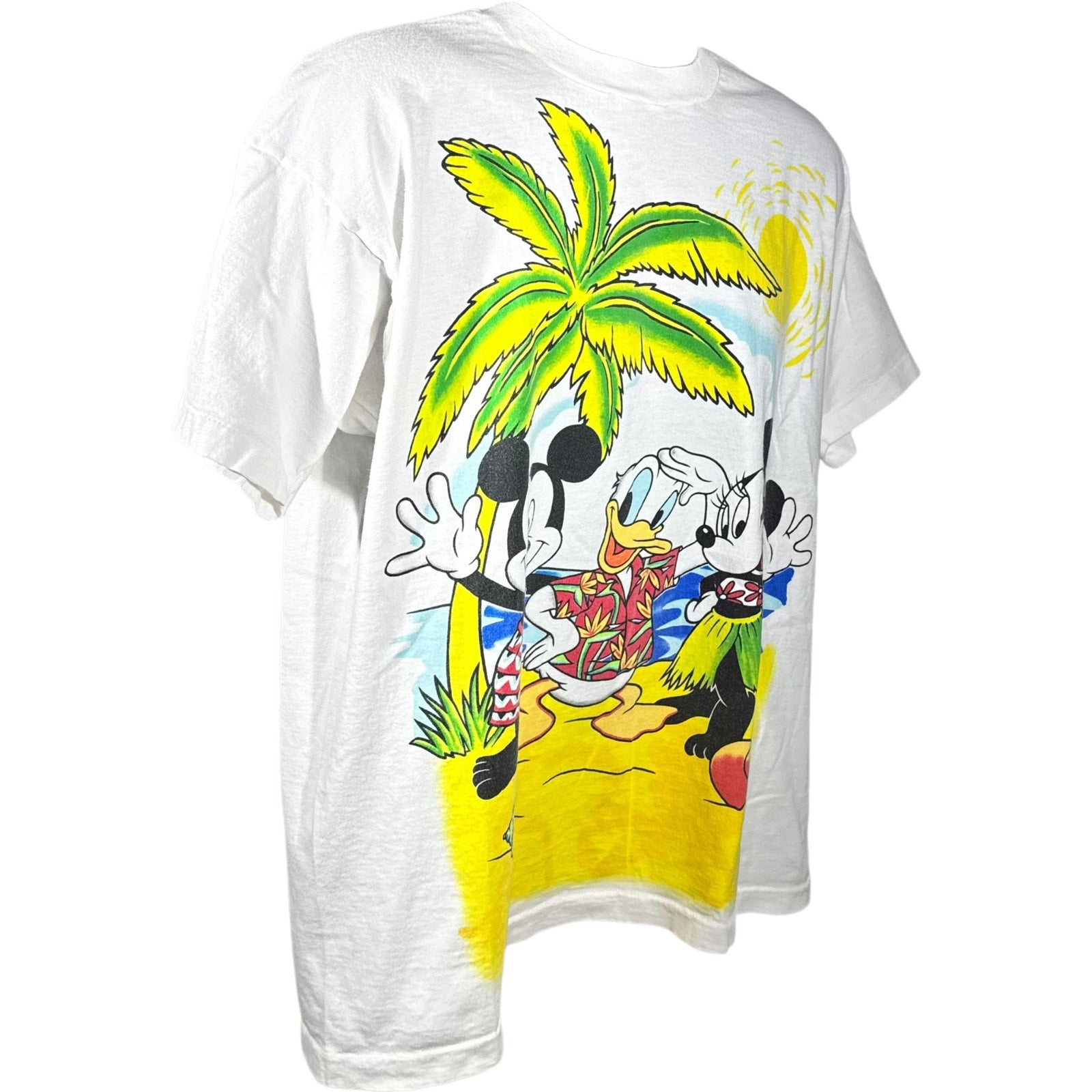 Vintage Disney Mickey And Friends Tropical Jumbo Print Tee