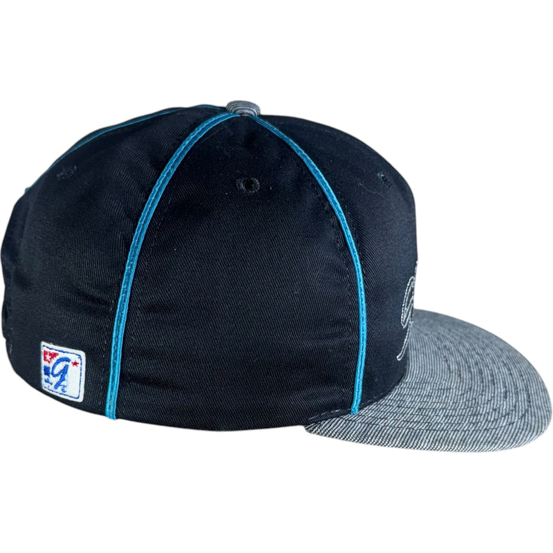 Vintage San Jose Sharks NHL Spellout Snapback Hat 90s