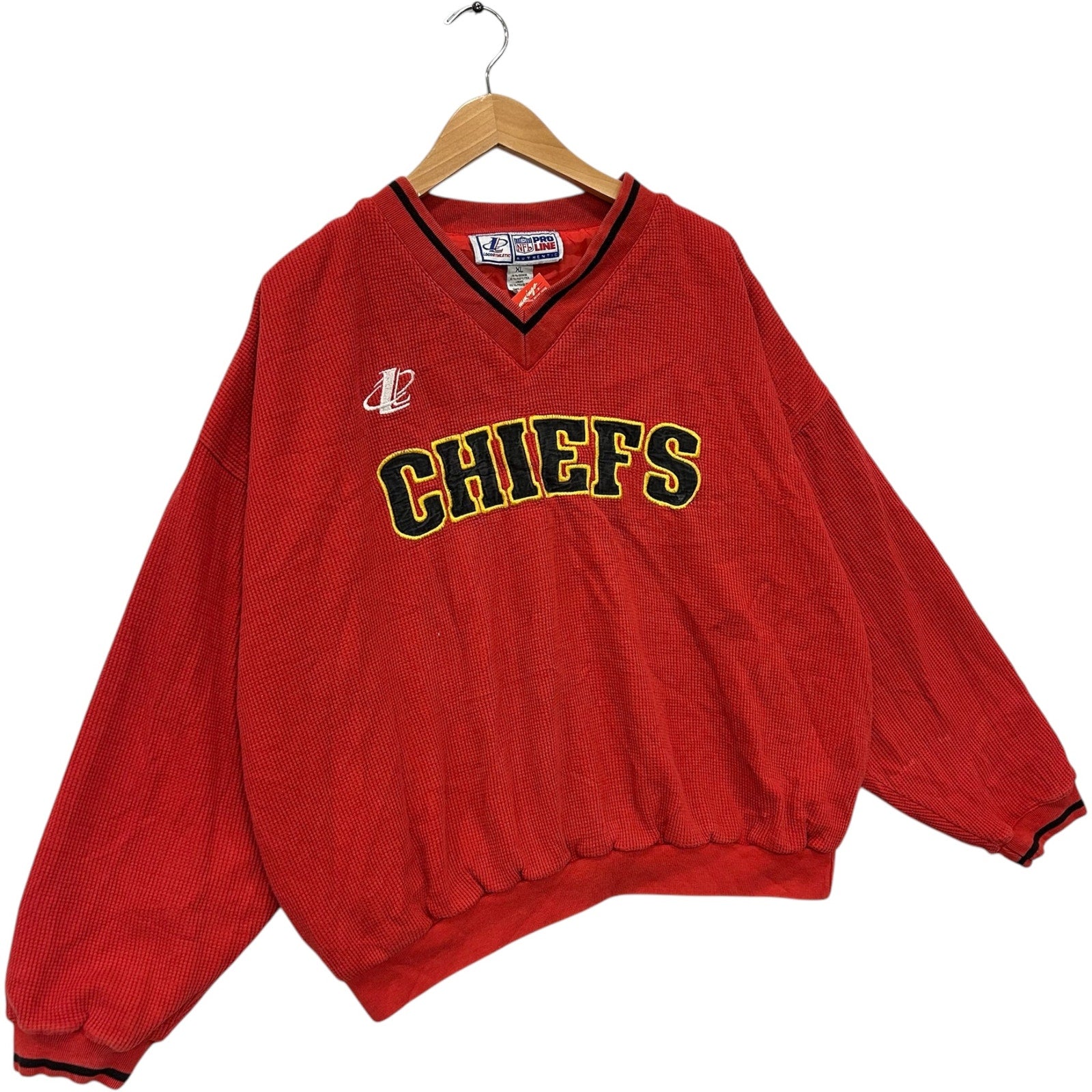 Vintage Logo Athletic Kansas City Chiefs Arch Spellout NFL Crewneck