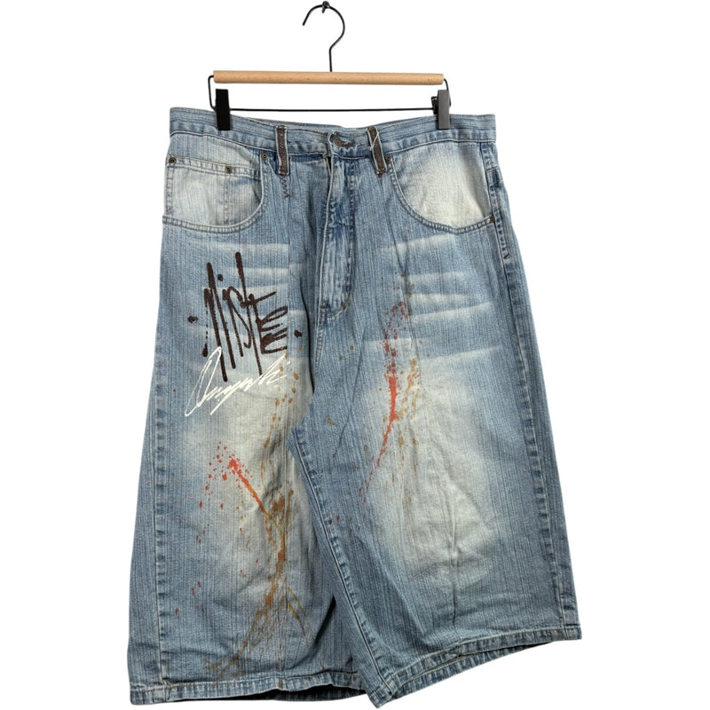Vintage Miskeen Hand Painted Bermuda Denim Shorts